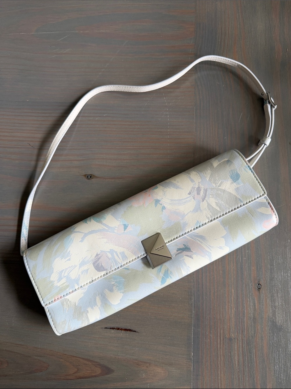 kate spade Pastel Floral Leather Wristlet Clutch
